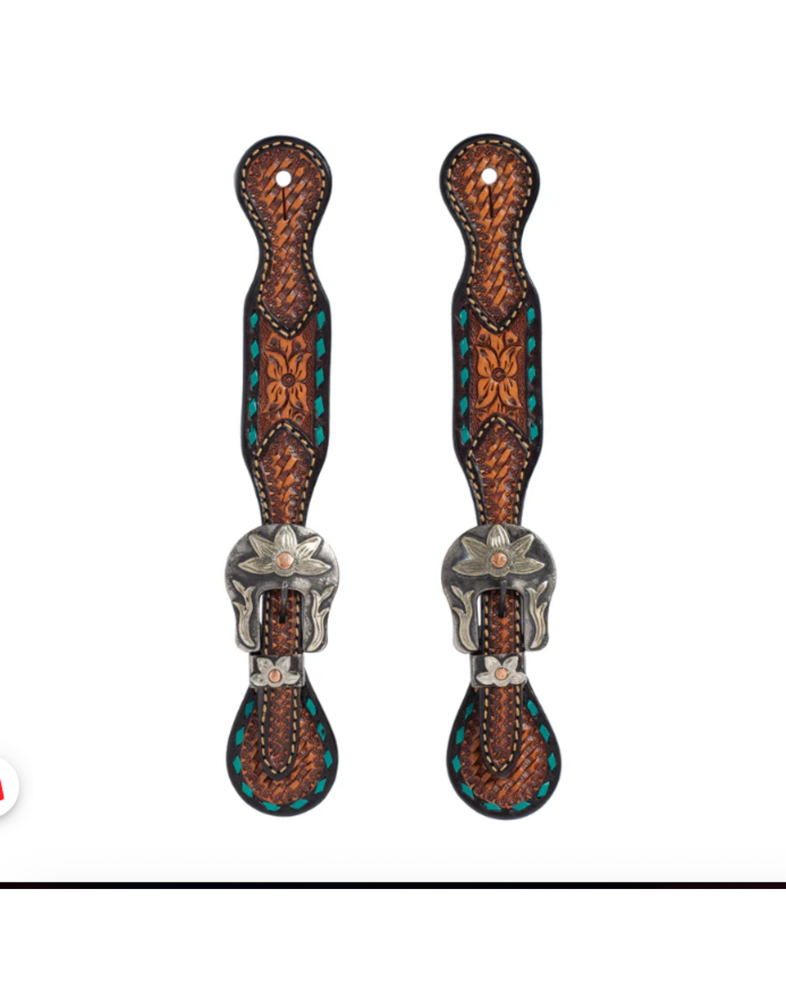 SPUR STRAP WOMENS FLORALBUCKSTITCH