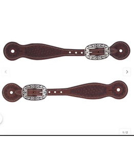 BASIN COWBOY THIN SPUR STRAP, BR