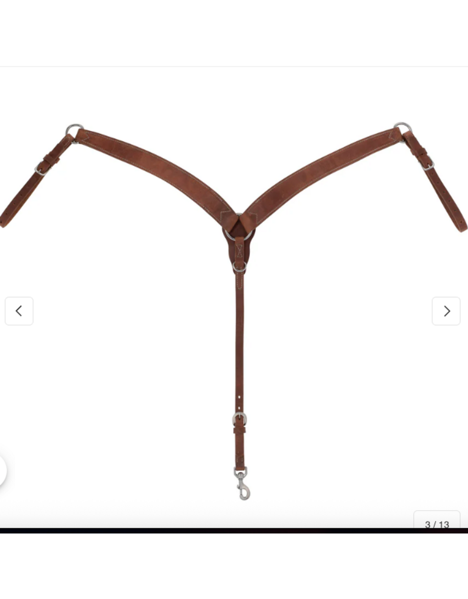 BREAST COLLAR PROTACK CONTOURED OILED RUSSET