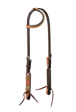 HEADSTALL SLIDING EAR FLORAL VINE