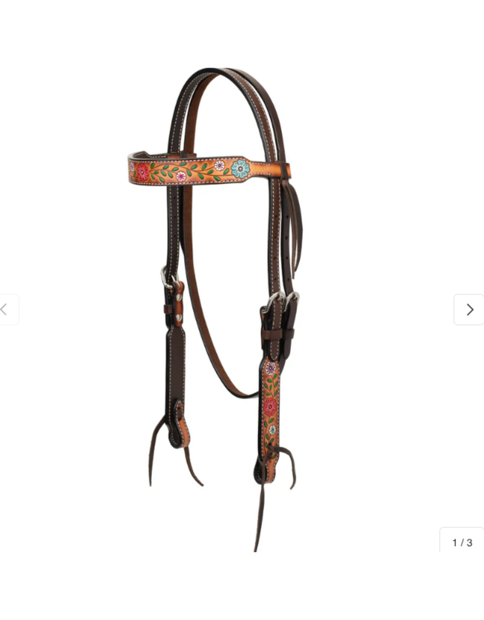 HEADSTALL BROWBAND FLORAL VINE