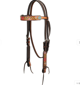 HEADSTALL BROWBAND FLORAL VINE