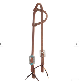 HEADSTALL PROTACK FLOWER BUCKLE SLIDING EAR