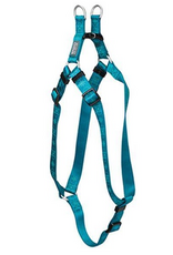 DOG HARNESS TEAL GEO PRINT