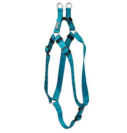 DOG HARNESS TEAL GEO PRINT