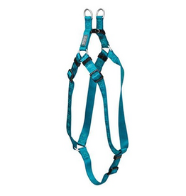 DOG HARNESS TEAL GEO PRINT