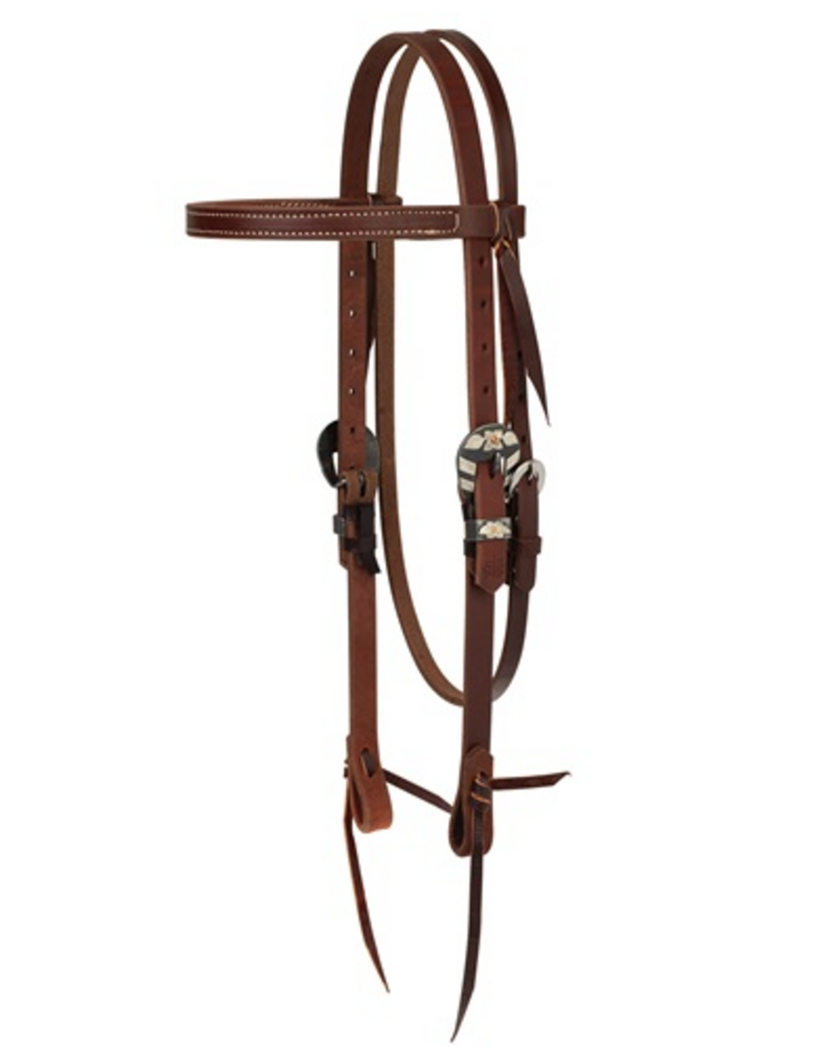 HEADSTALL BROWBAND  STS RANCH FLORAL BUCKLES