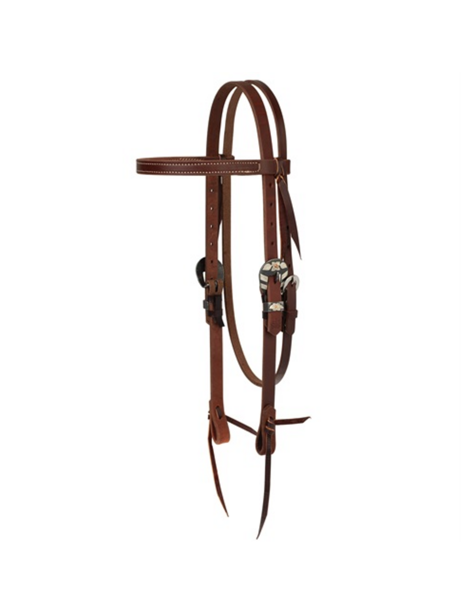 HEADSTALL BROWBAND  STS RANCH FLORAL BUCKLES