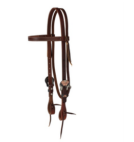 HEADSTALL BROWBAND  WITH FLOWER BUCKLE WORKING TACK