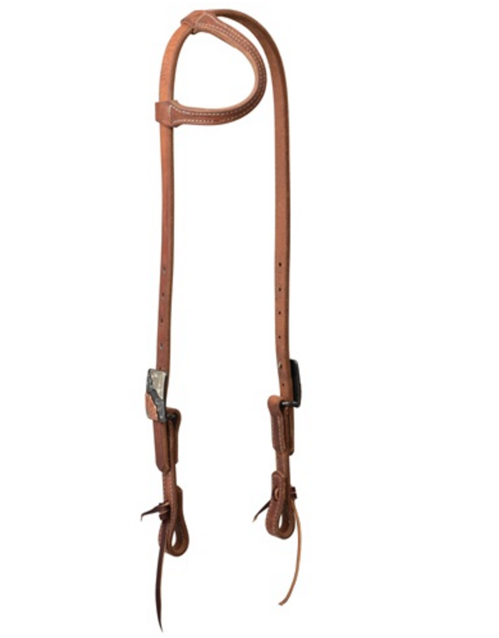 SLIDING EAR HEADSTALL COPPER FLORAL BUCKLE PRO TACK