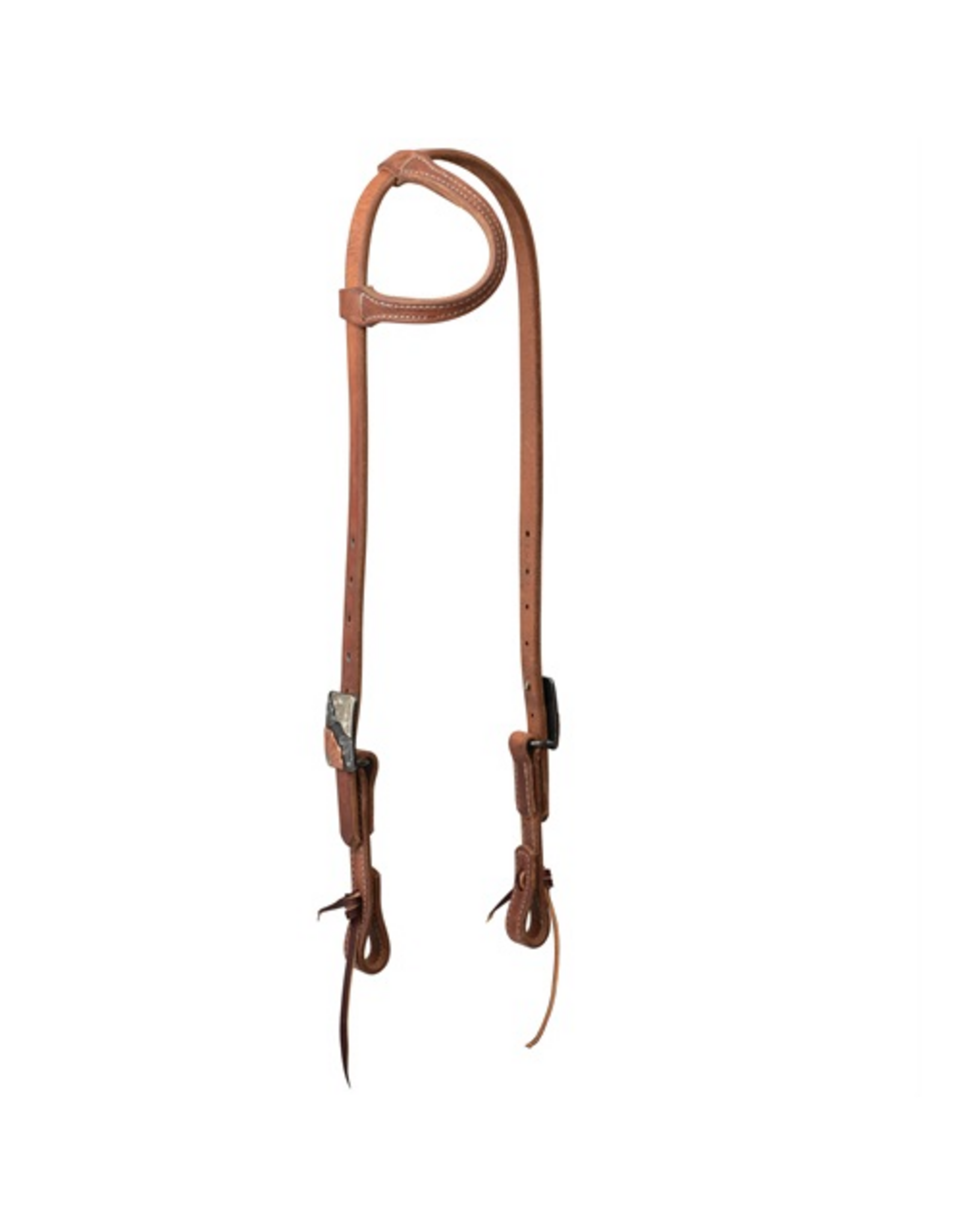 SLIDING EAR HEADSTALL COPPER FLORAL BUCKLE PRO TACK