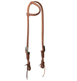 SLIDING EAR HEADSTALL COPPER FLORAL BUCKLE PRO TACK