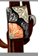SPLIT EAR HEADSTALL COPPER FLORAL BUCKLE PRO TACK