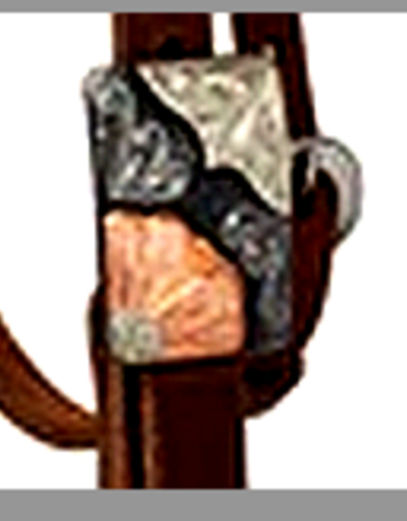SPLIT EAR HEADSTALL COPPER FLORAL BUCKLE PRO TACK