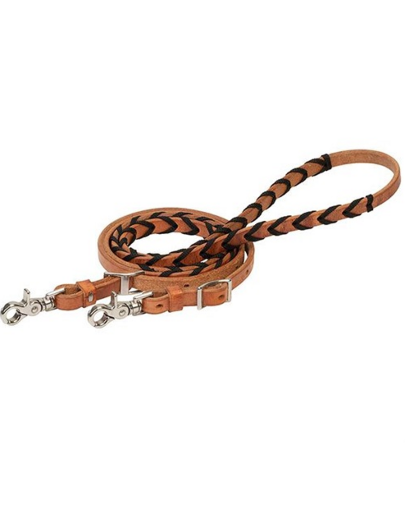 BRAIDED BARREL REINS BLACK
