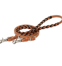 BRAIDED BARREL REINS BLACK