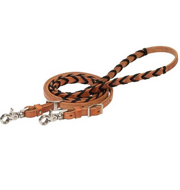 BRAIDED BARREL REINS BLACK