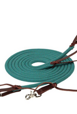 SPLIT REIN ECOLUXE BAMBOO 1/2X8' TEAL & GRAY