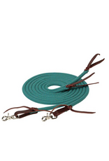 SPLIT REIN ECOLUXE BAMBOO 1/2X8' TEAL & GRAY