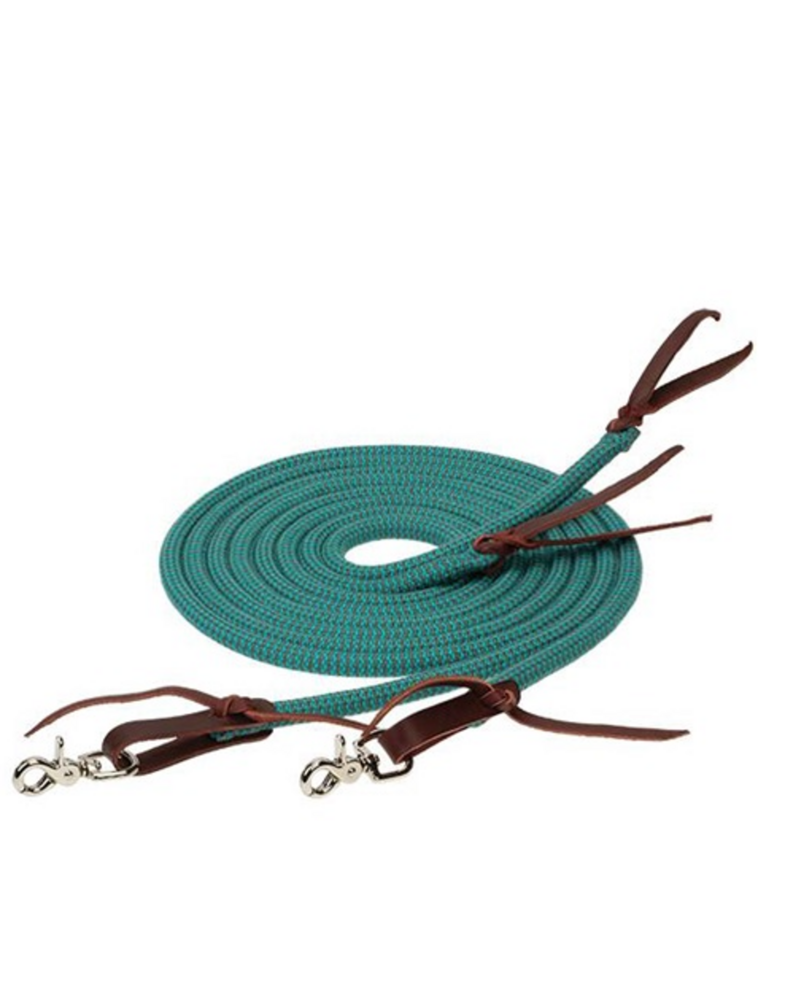 SPLIT REIN ECOLUXE BAMBOO 1/2X8' TEAL & GRAY