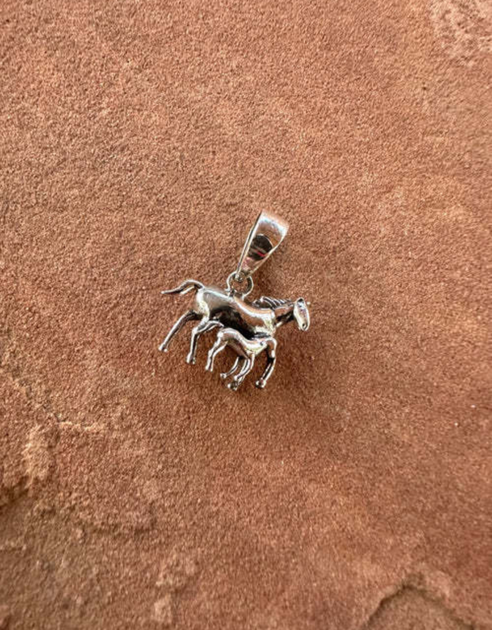 PENDANT HORSE & FOAL STERLING SILVER
