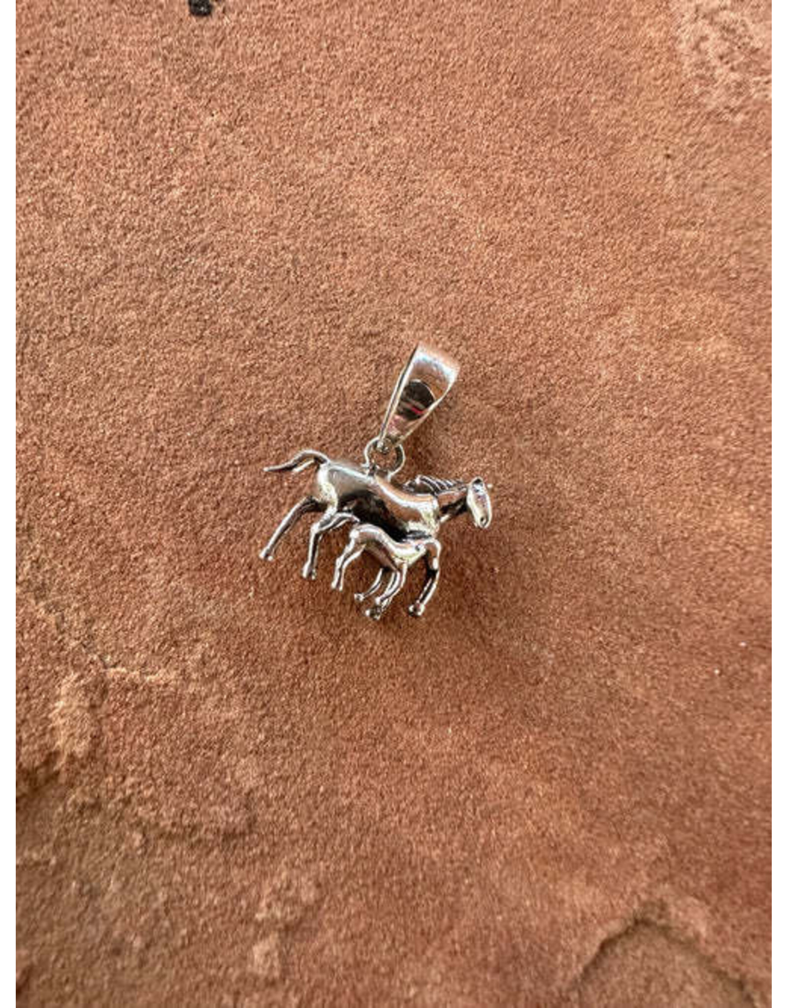 PENDANT HORSE & FOAL STERLING SILVER
