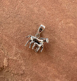 PENDANT HORSE & FOAL STERLING SILVER