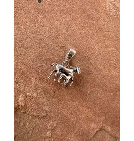 PENDANT HORSE & FOAL STERLING SILVER