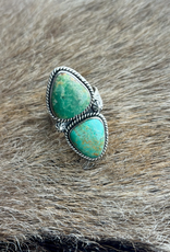 RING STERLING SILVER MANTIS TURQUOISE ADJUSTABLE
