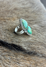 RING STERLING SILVER MANTIS TURQUOISE ADJUSTABLE
