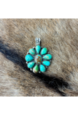 PENDANT TURQUOISE STERLING SILVER MANTIS