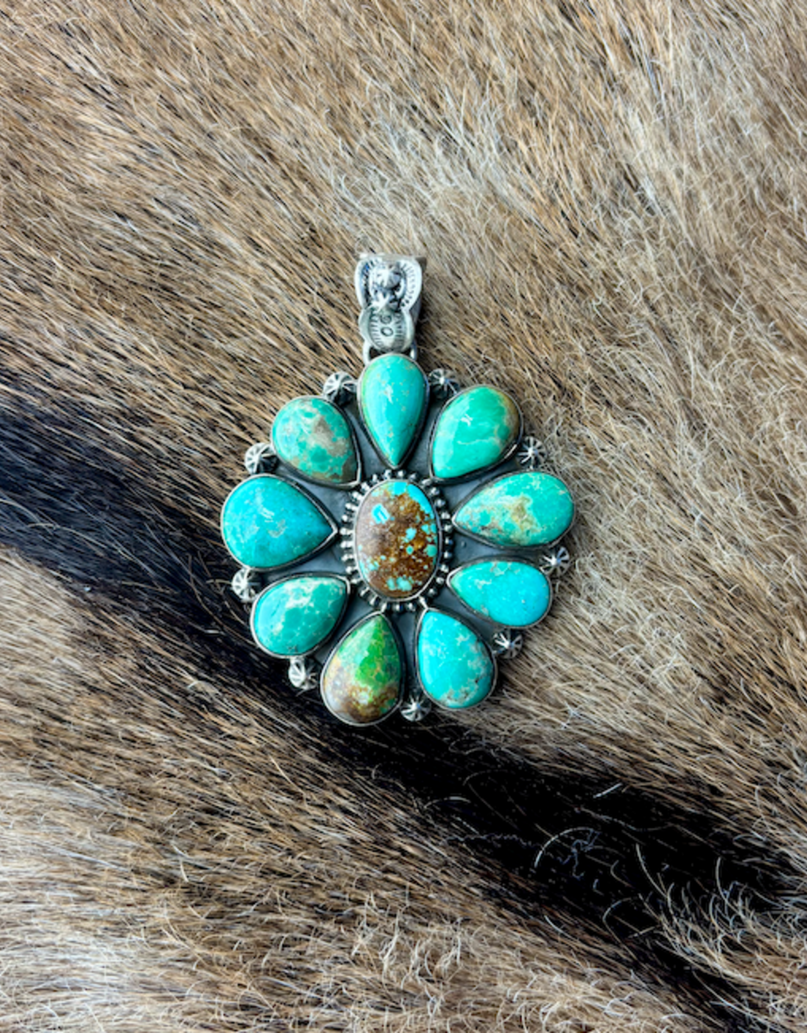 PENDANT TURQUOISE STERLING SILVER MANTIS