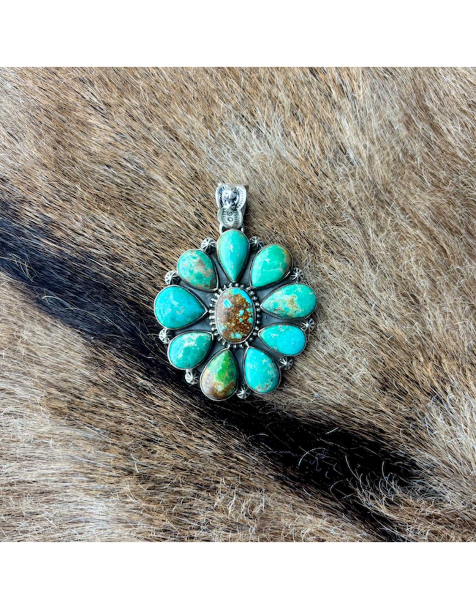 PENDANT TURQUOISE STERLING SILVER MANTIS