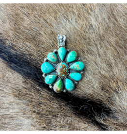 PENDANT TURQUOISE STERLING SILVER MANTIS