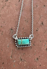 NIZHONI TRADERS LLC NECKLACE KINGMAN TURQ STONE "DANCE BAR"