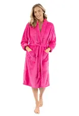 LEVERET PAJAMAS ROBE HOT PINK FLEECE