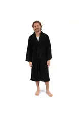 LEVERET PAJAMAS ROBE BLACK FLEECE