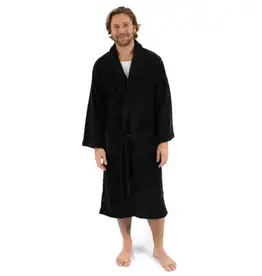 LEVERET PAJAMAS ROBE BLACK FLEECE