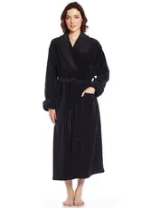 LEVERET PAJAMAS ROBE BLACK FLEECE