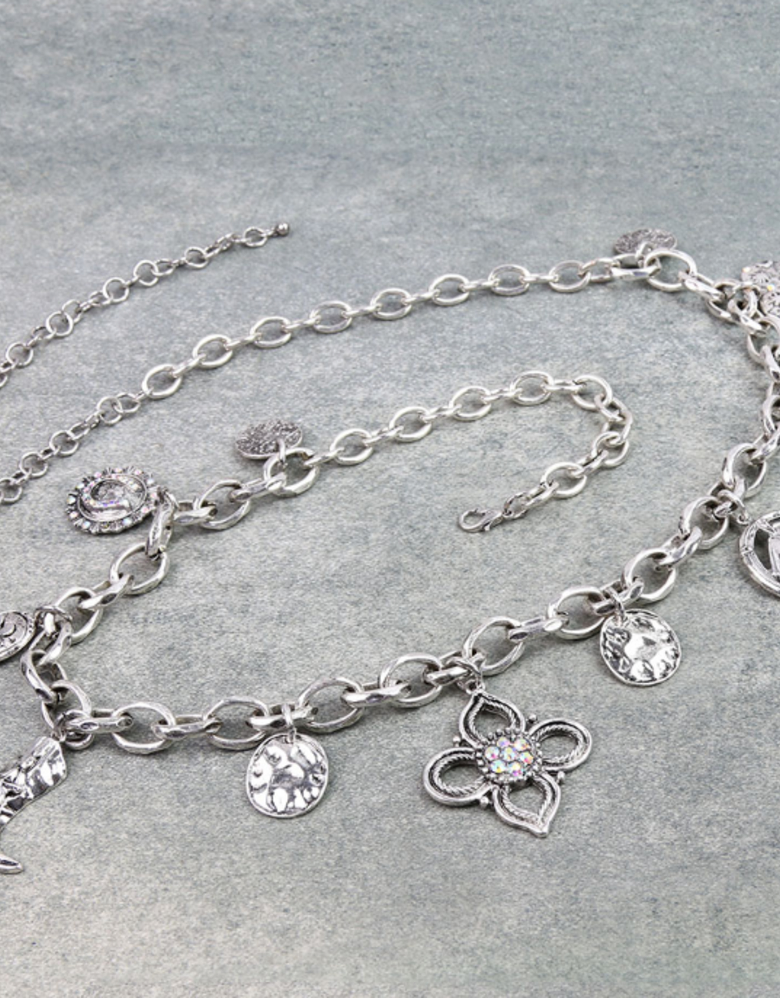 WESTERN FLOWER MULTI CHARM BELT