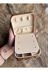 WESTERN TRAVEL CASE JEWELRY CASE LEOPARD WITH TURQ CONCHO