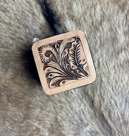 WESTERN TRAVEL JEWELRY CASE GENUINE TOOLED LEATHER