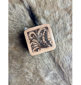 WESTERN TRAVEL JEWELRY CASE GENUINE TOOLED LEATHER