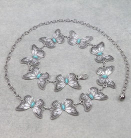 CONCHO BELT WOMENS WESTERN BUTTERFLY