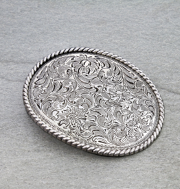 METAL BELT BUCKLE TXR ROPE WESTERN