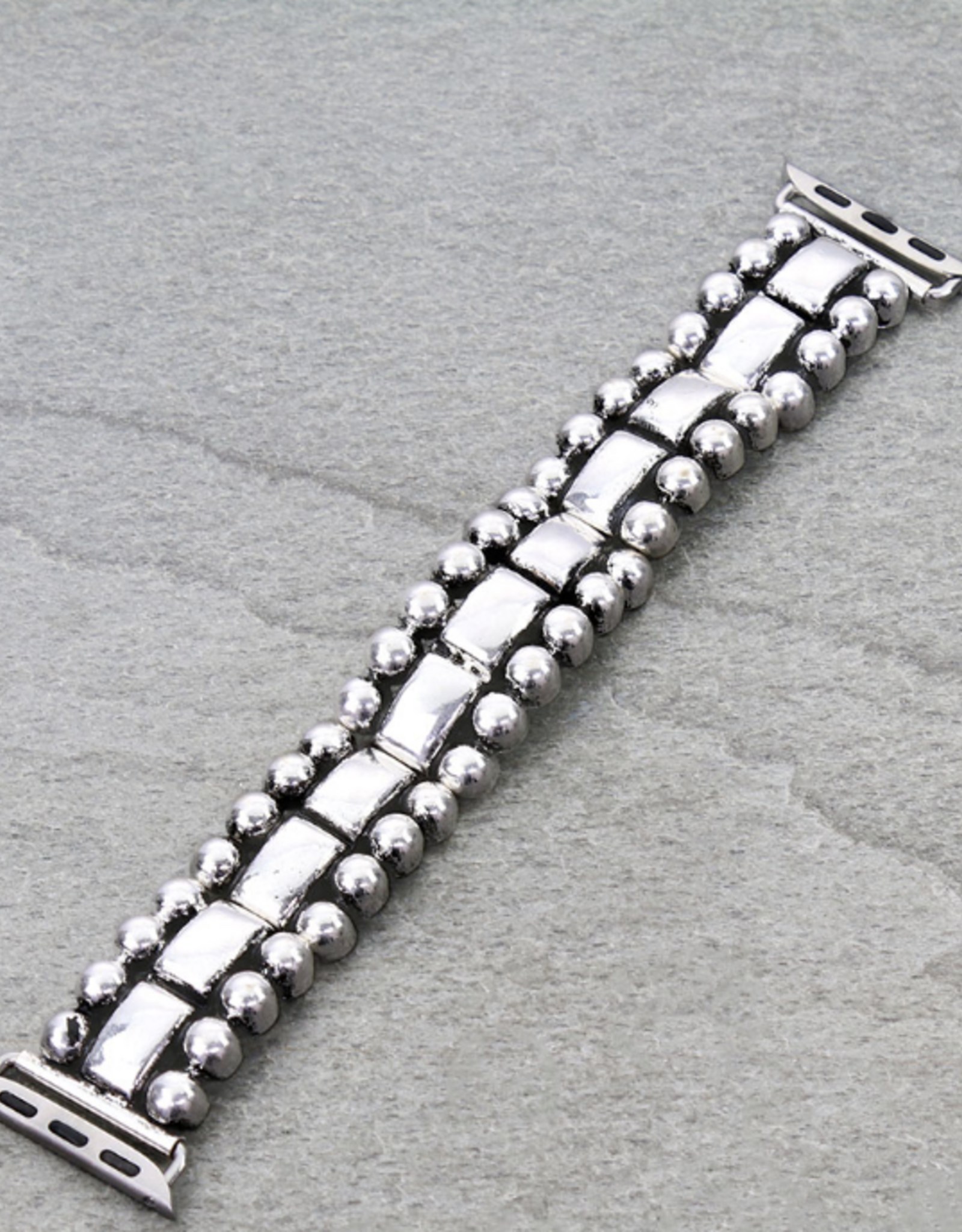 APPLE WATCH BAND METAL BUBBLE RECTANGLE