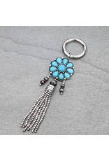 KEYCHAIN WESTERN CINCHI WITH BEAD FRINGE