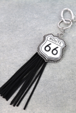KEYCHAIN ROUTE 66 WITH TASSELS