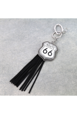 KEYCHAIN ROUTE 66 WITH TASSELS