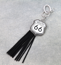 KEYCHAIN ROUTE 66 WITH TASSELS